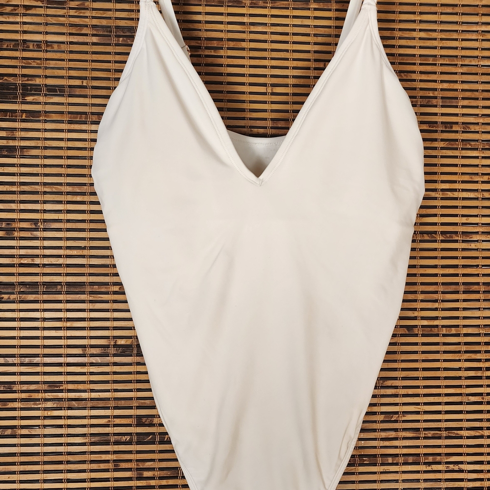 Elegant White One-Piece Swimsuit